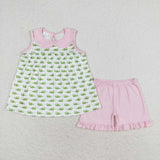 GSSO0654 Crocodile Pink Girls 2 pcs Set