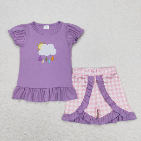 GSSO0657 Embroidery Cloudy Girls 2 pcs Set