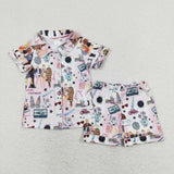 GSSO0661 1989 Singing Star Club Pink Girls Shorts Set Pajamas