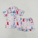 GSSO0678 1989 Singing Club Pink Girls Shorts Set Pajamas