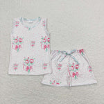 GSSO0693 Flower Shorts Set