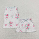 GSSO0693 Flower Shorts Set