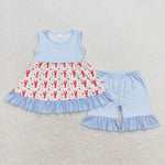 GSSO0698 Crawfish Blue Shorts Set