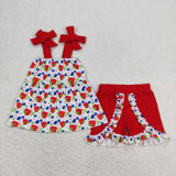 GSSO0712 Strawberry Blueberry Shorts Girl Set