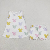 GSSO0774 Cartoon Mouse Bloomer Girls Shorts Set