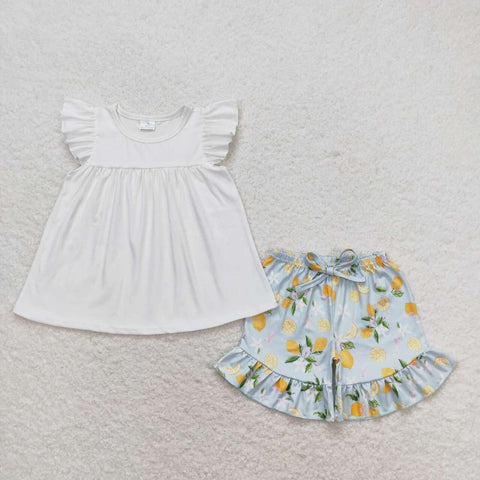 GSSO0870 Lemon Girls Shorts Set