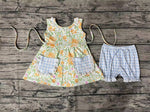 GSSO0871 Flower Pockets Girls Shorts Set