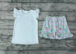 GSSO0888 Flower Cute Lace Girls Shorts Set
