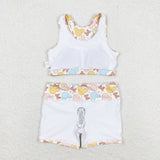 GSSO0899 Cartoon Mouse Girls Shorts Set