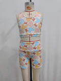 GSSO0899 Cartoon Mouse Girls Shorts Set