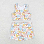 GSSO0899 Cartoon Mouse Girls Shorts Set