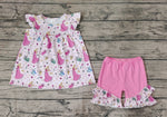 GSSO0910 Princess Pink Girls Shorts Set