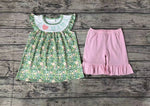 GSSO0913 I love MOM Mint Girls Shorts Set