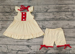 GSSO0971 Princess Light Yellow Girls Shorts Set