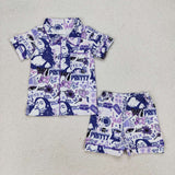 GSSO0988 Singer Star Purple Girls Shorts Pajamas Set