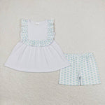 GSSO1009 Crab Blue Girls Shorts Set