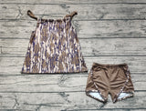 GSSO1012 Camo Girls Shorts Set