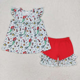GSSO1043 Mermaid Girls Shorts Set