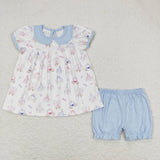 GSSO1046 Princess Pumpkin Cart Girls Shorts Set