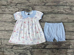 GSSO1046 Princess Pumpkin Cart Girls Shorts Set
