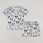 GSSO1151 Cartoon Mouse Girls Shorts Set