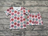 GSSO1160 Smiley face Girls Shorts Set