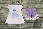 GSSO1185 Castle Pink Girls Shorts Set