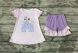 GSSO1185 Castle Pink Girls Shorts Set