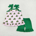 GSSO1222 Truck Green Girls Shorts Set