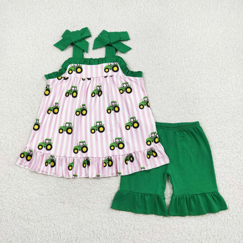 GSSO1222 Truck Green Girls Shorts Set