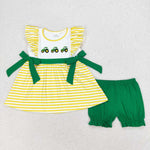 GSSO1223 Truck Green Girls Shorts Set