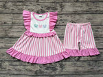 GSSO1258 Crab Pink Girls Shorts Set
