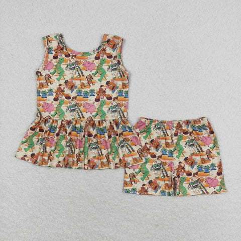 GSSO1275 Cartoon Toy Girls Shorts Set