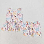 GSSO1277 Princess Girls Shorts Set