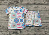 GSSO1304 Flower Garden Girls Pajamas Shorts Set