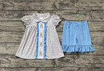 Preorder GSSO1583 Embroidery Easter Rabbit Girls Shorts Set