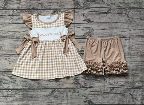 Preorder GSSO1644 Daddy's Girl Elk Girls Shorts Set