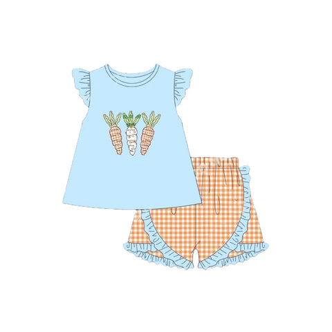 Preorder 12.10 GSSO1647 Easter Carrot Girls Shorts Set