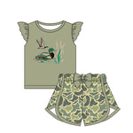 Preorder 12.20 GSSO1690 Mallard Ducks Camo Girls Shorts Set