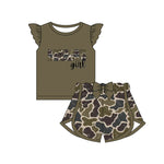 Preorder 12.24 GSSO1715 MAMA'S girl Camo Girls Shorts Set