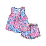 Preorder 12.30 GSSO1747 Summer Flower Girls Shorts Set