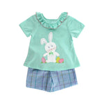 Preorder 12.31 GSSO1756 Easter Rabbit Bunny Egg Girls Shorts Set