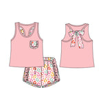 Preorder 01.04 GSSO1792 Leopard Pink Girls Shorts Set