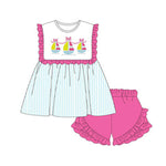 Preorder 01.14 GSSO1843 Sailboat Bow Girls Shorts Set