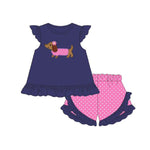 Preorder 01.14 GSSO1850 Sausage Dog Girls Shorts Set