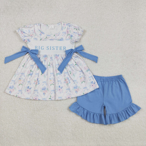 GSSO1875 Big Sister Flower Girls Shorts Set