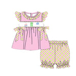 Preorder 01.17 GSSO1876 Rainy Day Pink Girls Shorts Set