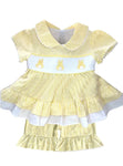 Preorder 01.17 GSSO1883 Easter Bunny Yellow Girls Shorts Set