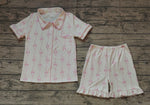 Preorder GSSO1944 Coquette Bows Pink Buttons Adult Women Pajamas Set