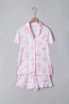 Preorder GSSO1944 Coquette Bows Pink Buttons Adult Women Pajamas Set